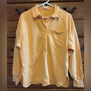 Aerie Women's Button-Down Tunic in Soft Orange